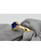 Saphir Or jaune 14 carats Anneau Artisanat vintage vrc122y